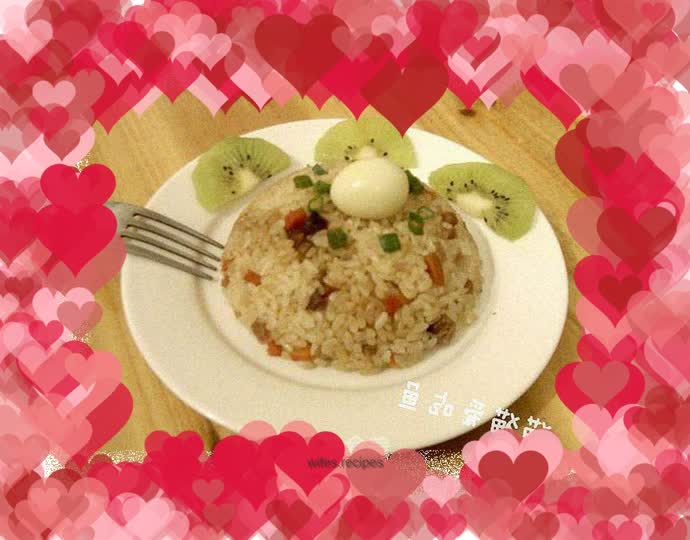 Farm style----glutinous rice with diced pork