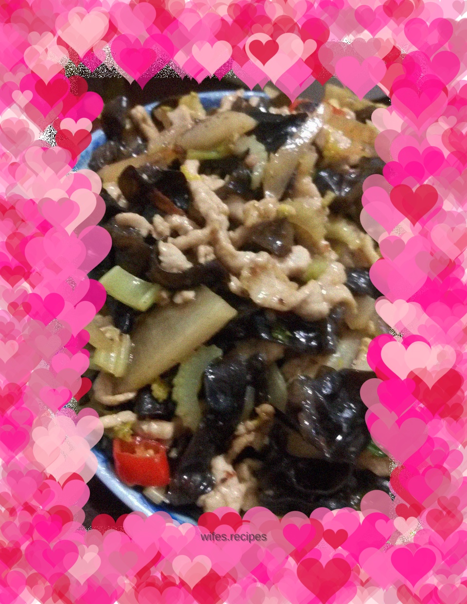 Shredded pork with pickled pepper and fungus