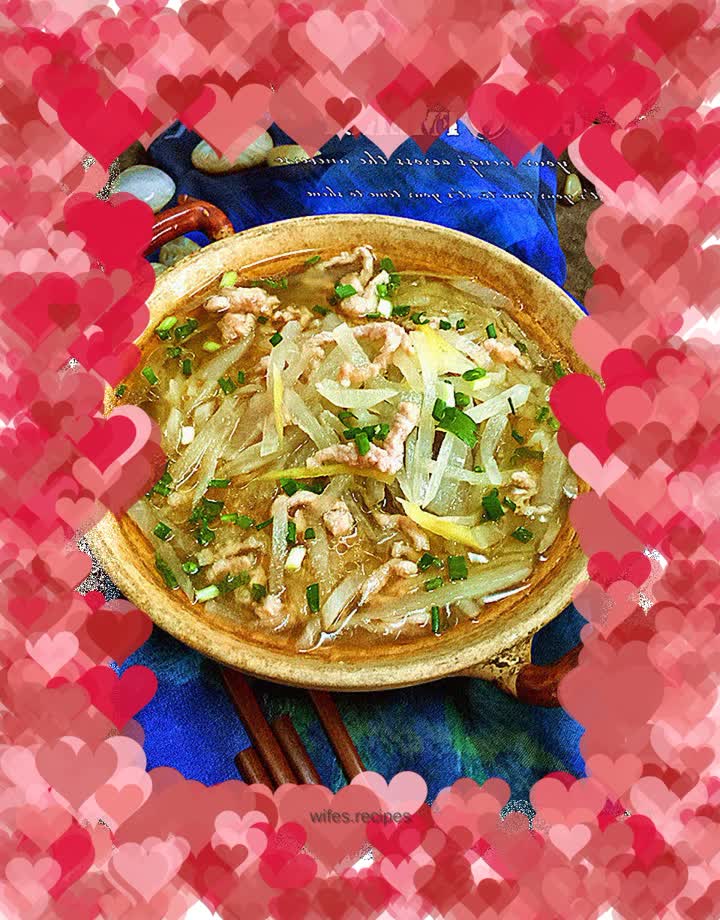 The twenty-four solar terms are used to maintain health - radish shredded pork soup that nourishes yin and removes dryness