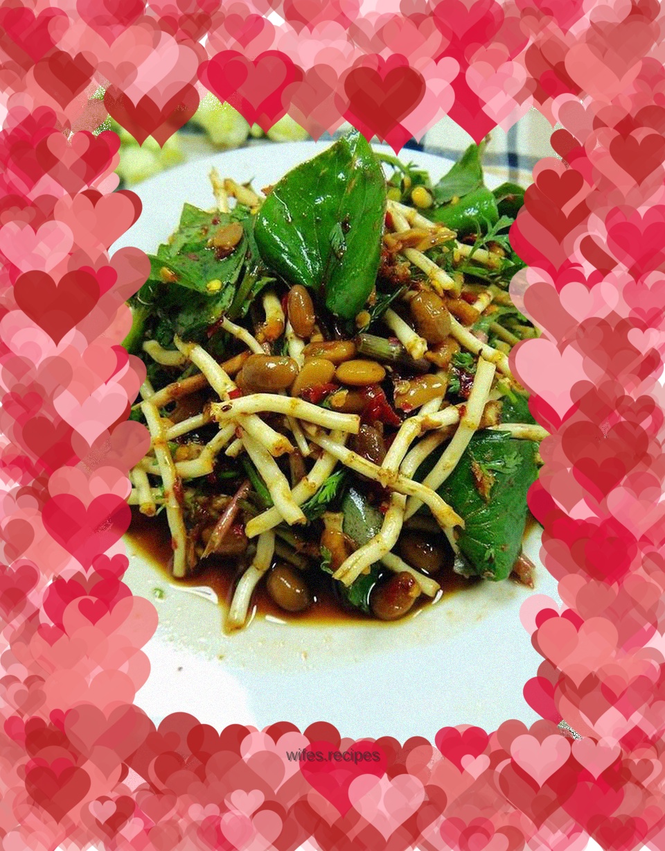 Mixed with fermented black bean paste