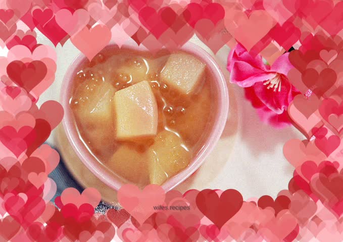 Peach and orange flavored sago