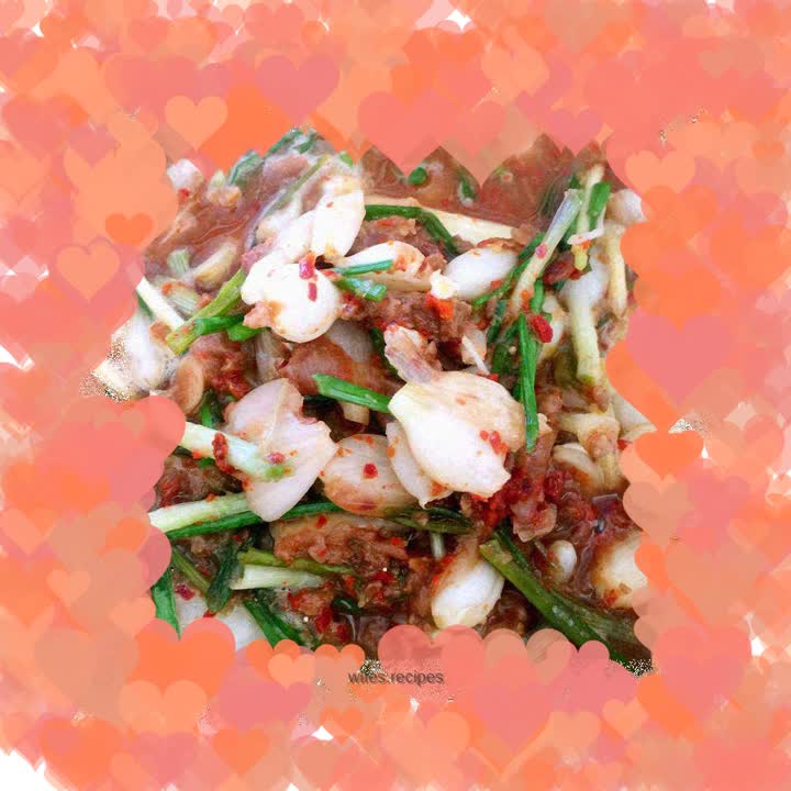 Small garlic sprouts steamed with miso