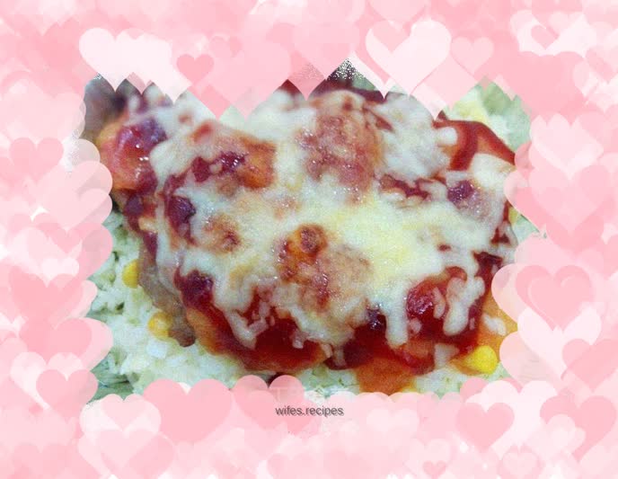 Baked Pork Chop Rice with Tomato Sauce