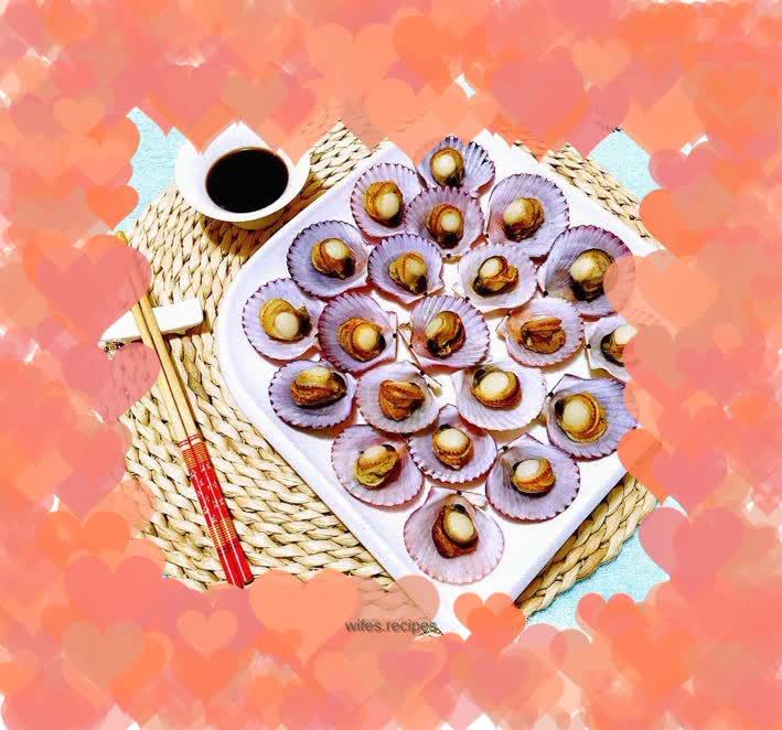 Steamed scallops in dry pot