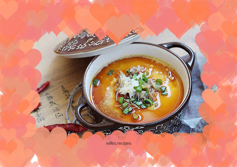 Steamed scallops and eggs