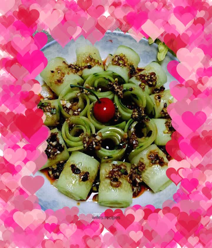 Chilled cucumber cold dish