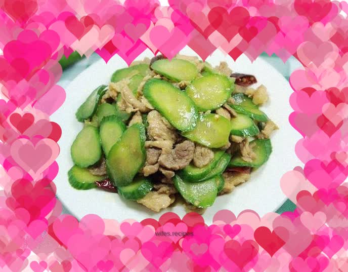 Home-style fried meat - cucumber meat slices