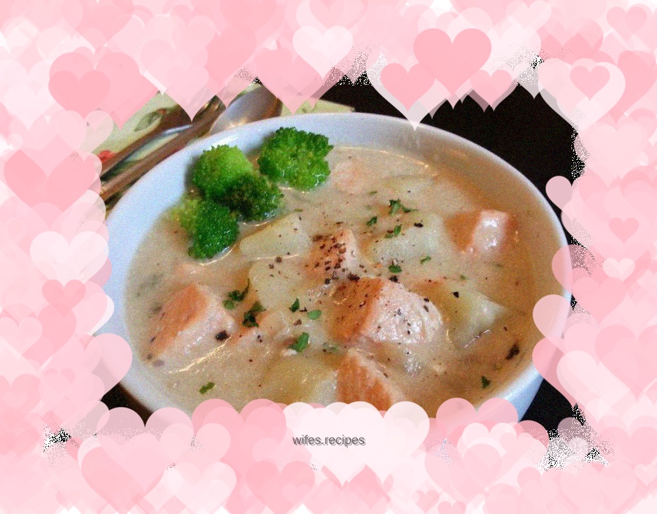 Salmon Cream of Potato Soup—Delicious French Bisque