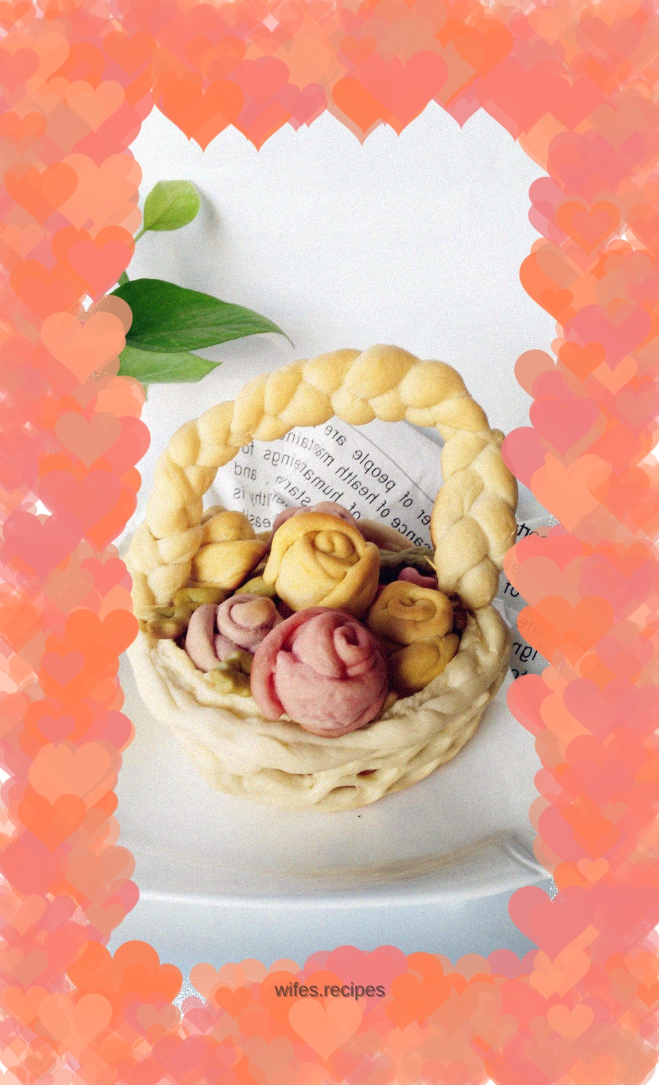 Enjoy spring in a basket - flower basket bread