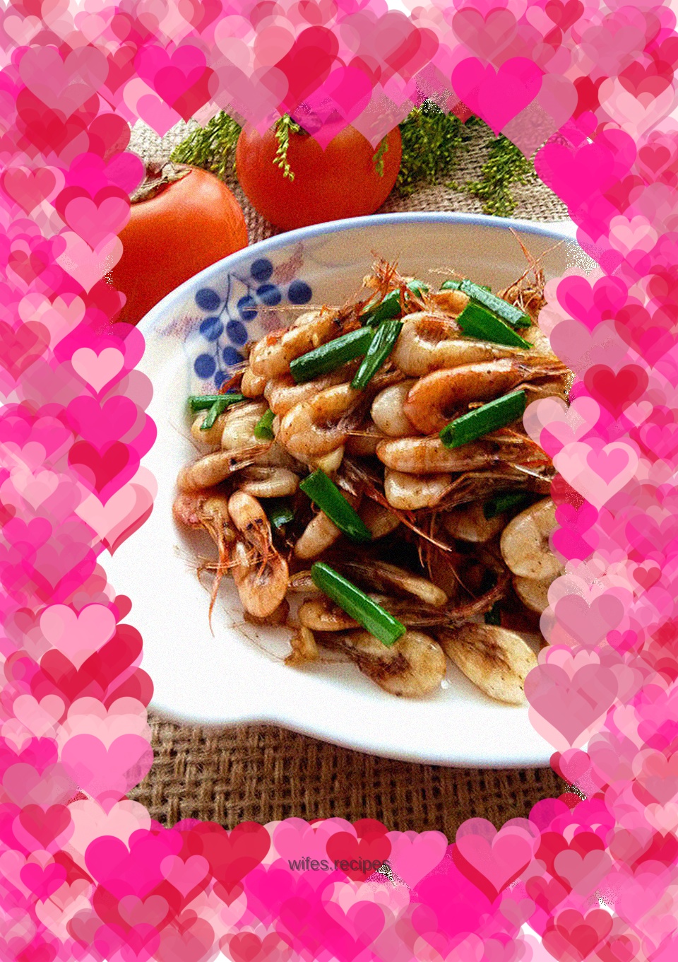 Fried river shrimp with black pepper sauce