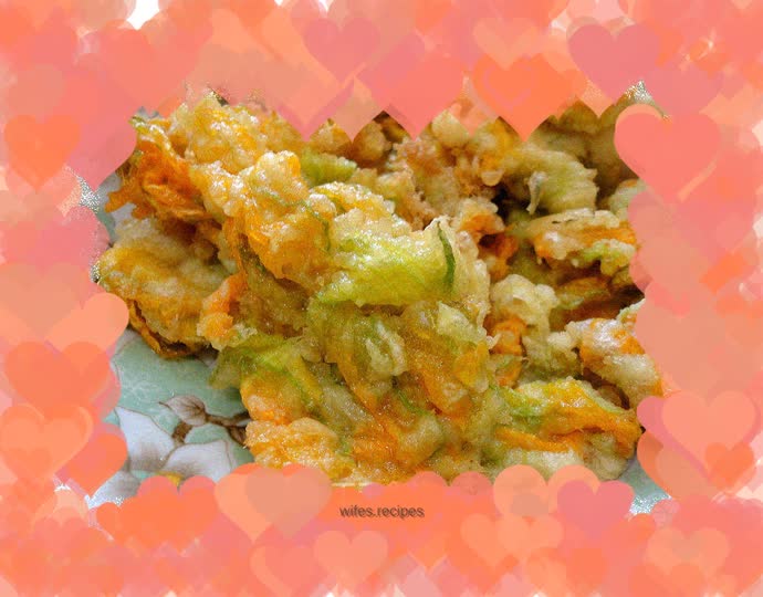 Fried pumpkin flowers