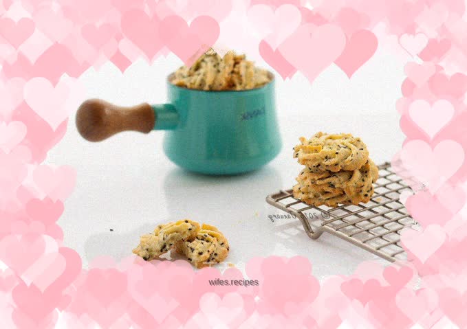 Black sesame cookies