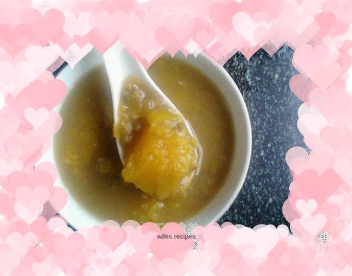 Rock Sugar Pumpkin and Mung Bean Soup