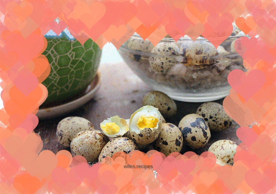 Salt-baked quail eggs