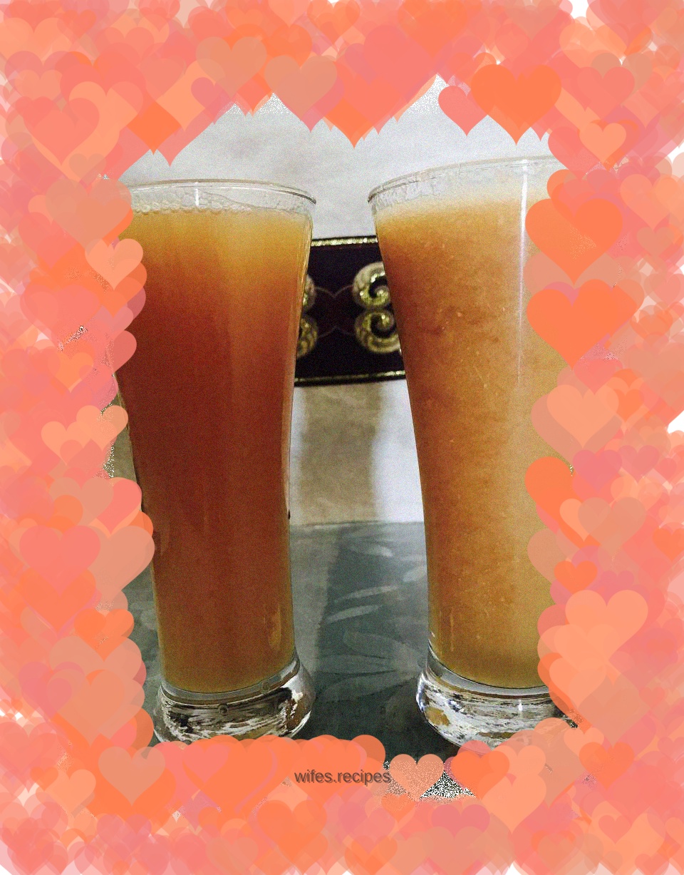 Grapefruit, orange and pear juice