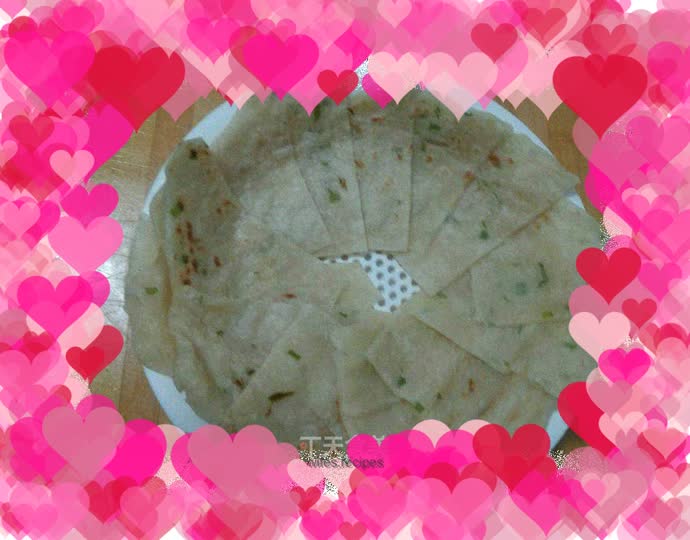 Thin scallion pancake