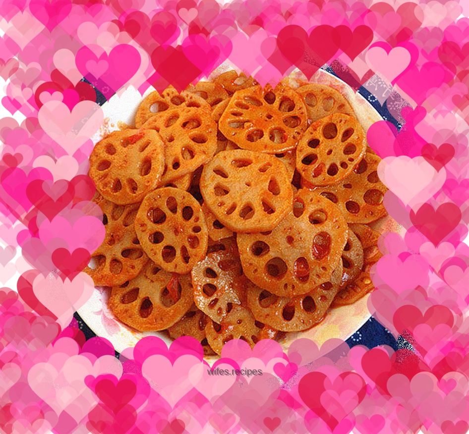 Fresh lotus root with tomato sauce