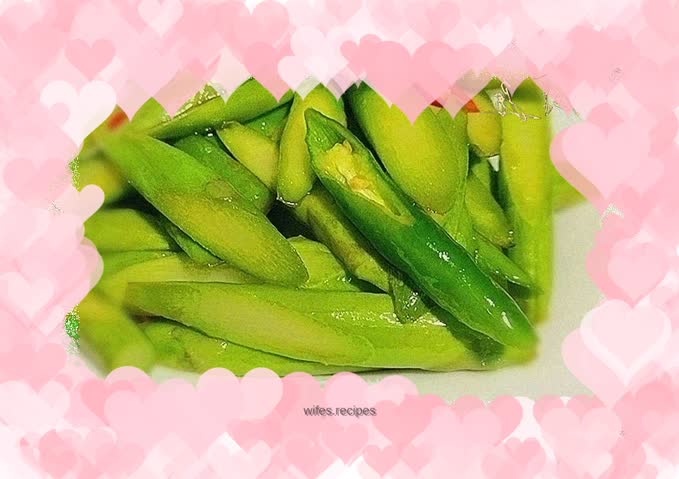 Fried asparagus stalks