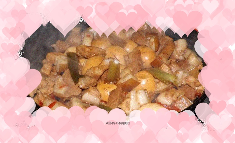 Home-style braised pork and eggs