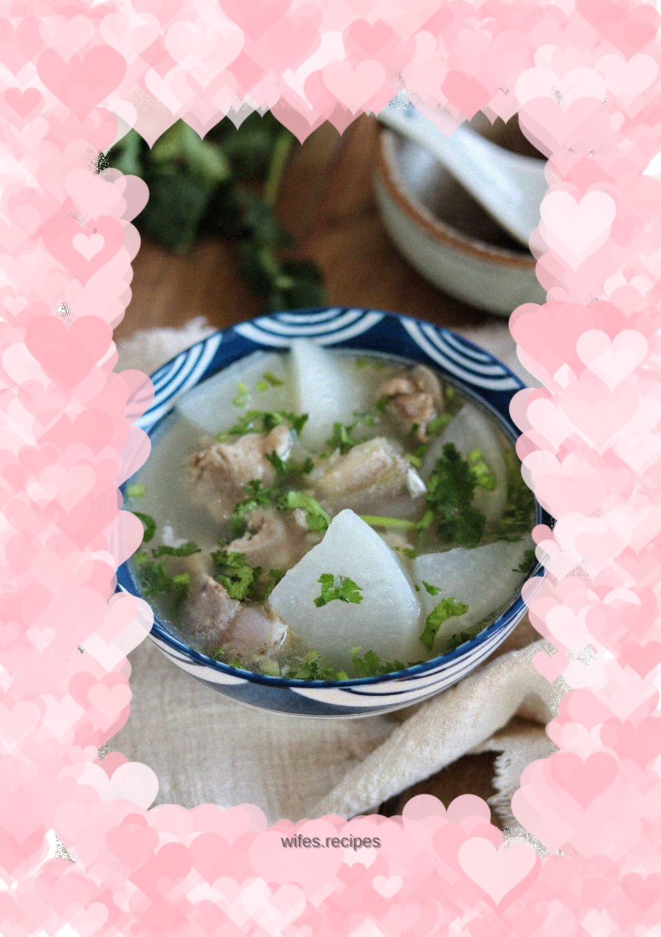 White radish and beef bone soup