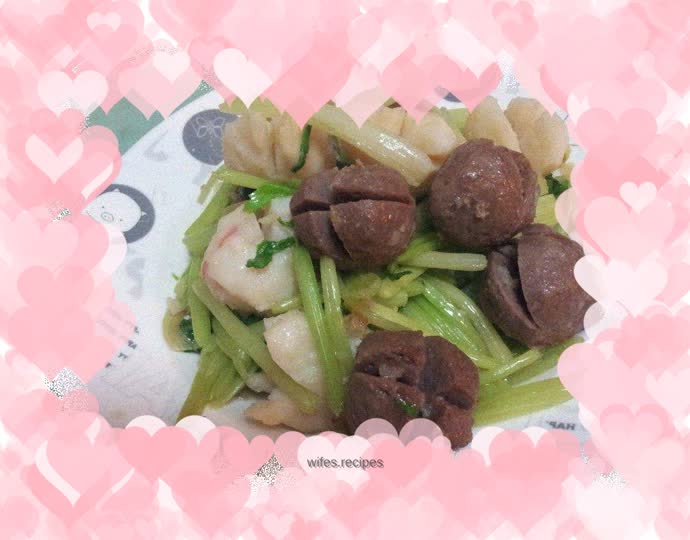 Stir-fried parsley with double balls