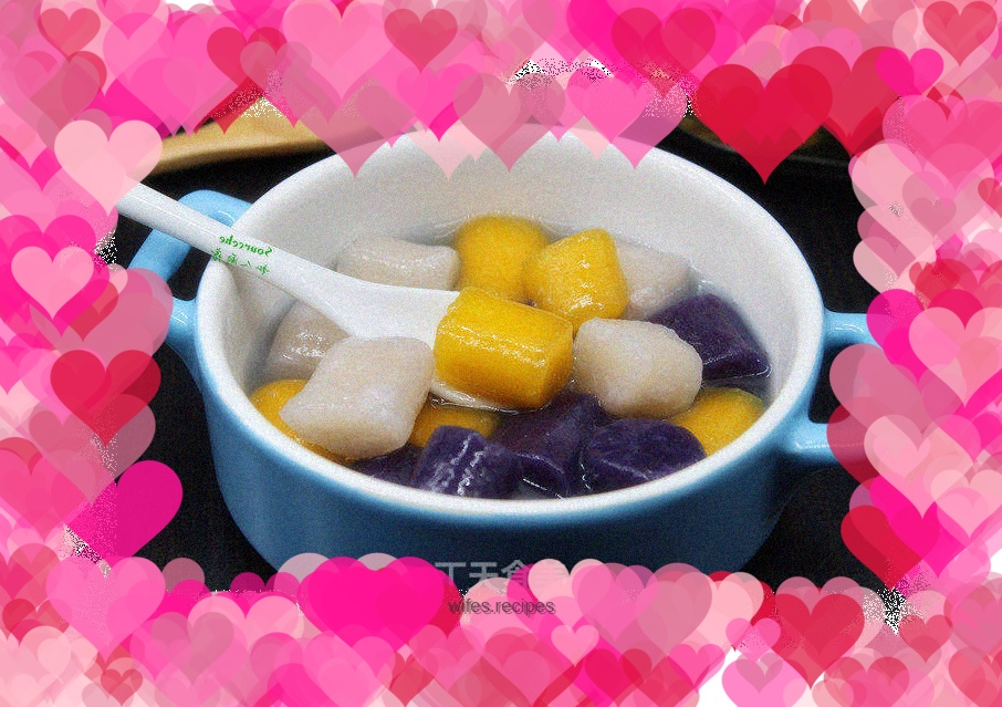 Colorful taro balls