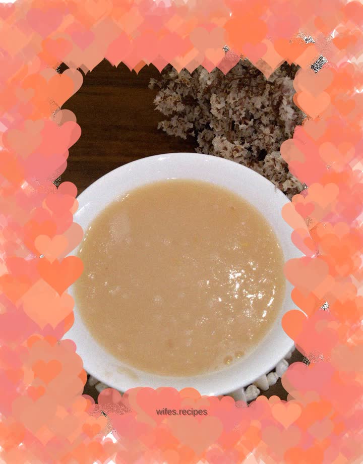 Baby food supplement lotus root and autumn pear soup