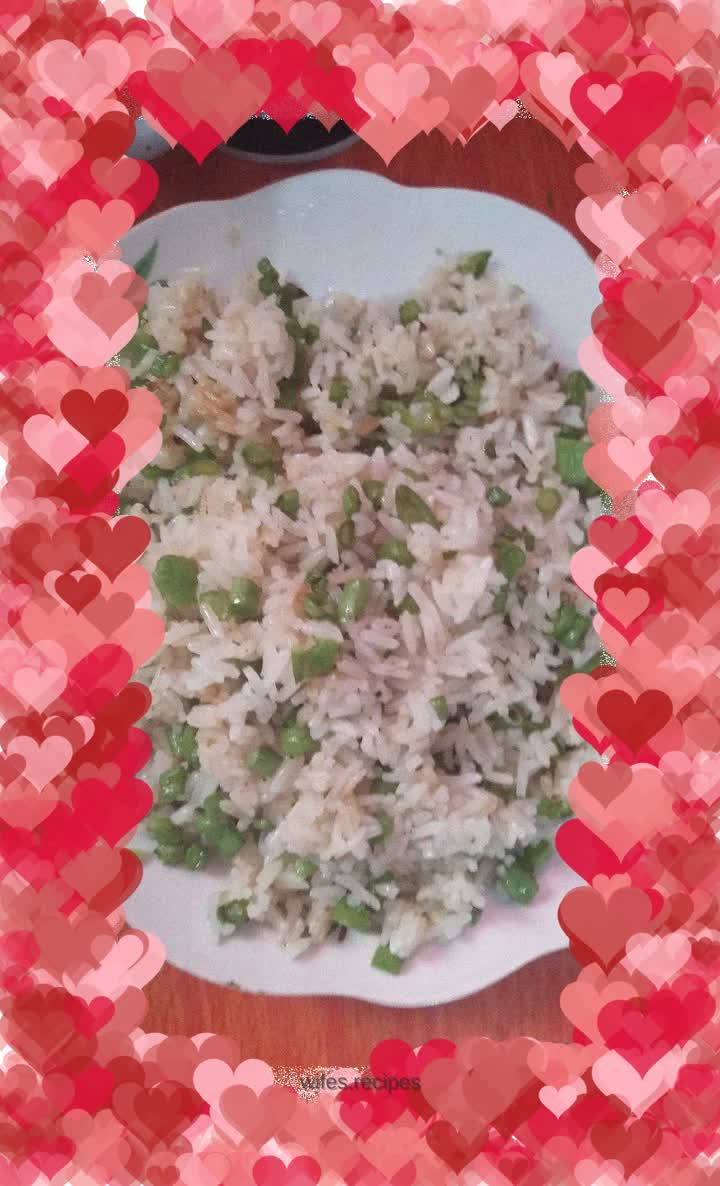 Fried rice with green beans