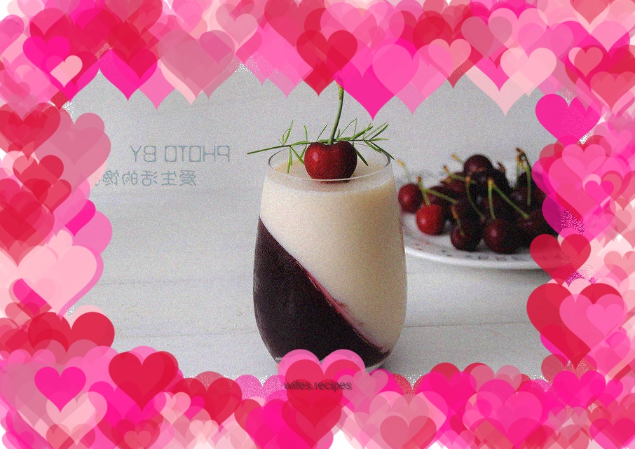 Cherry bean jelly refreshing