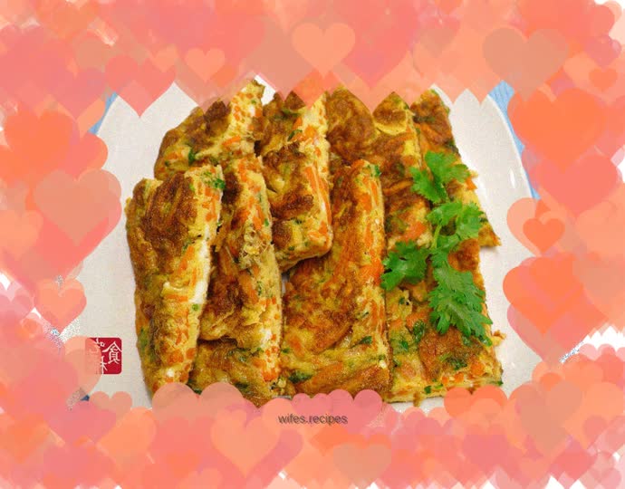 Coriander and red rose omelette ♥ Vanilla omelette 3
