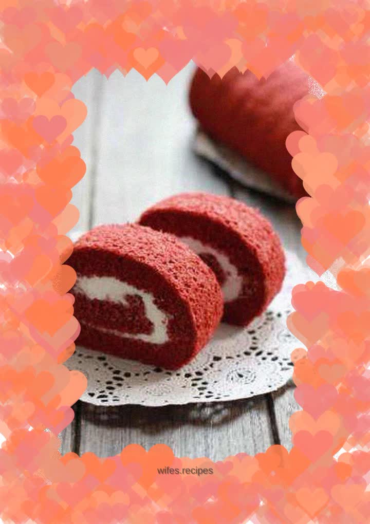 [Tomato Recipe] Perfect and Exquisite Cake Roll Series—Red Velvet Cake Roll