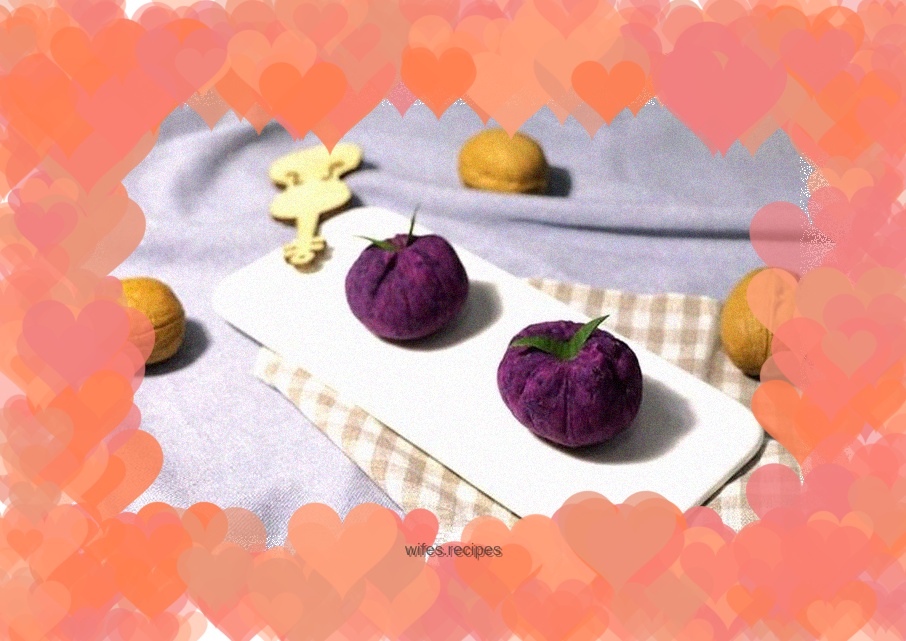 Purple sweet potato rice balls