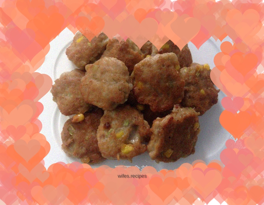 Celery and corn patties