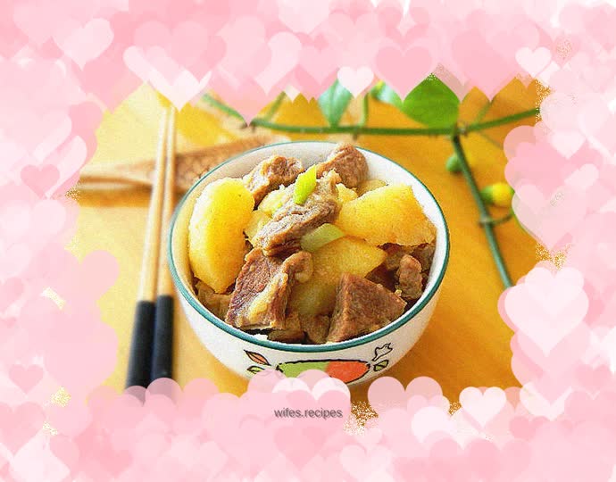 Lamb stewed with potatoes