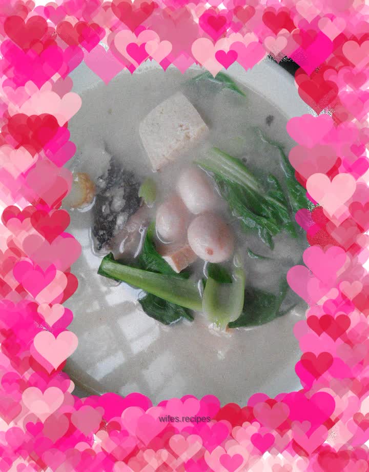 Frozen Tofu and Mushroom Fish Soup