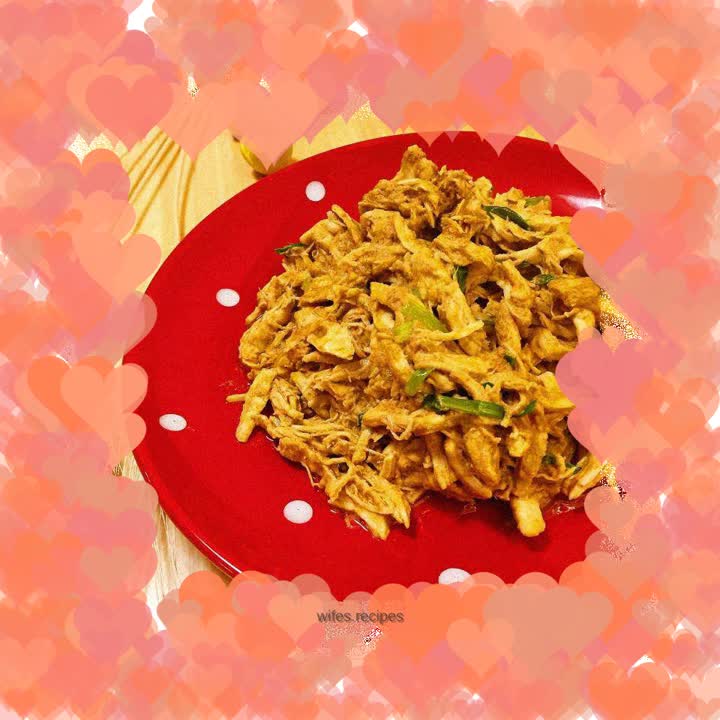 Oil-free sesame sauce shredded chicken