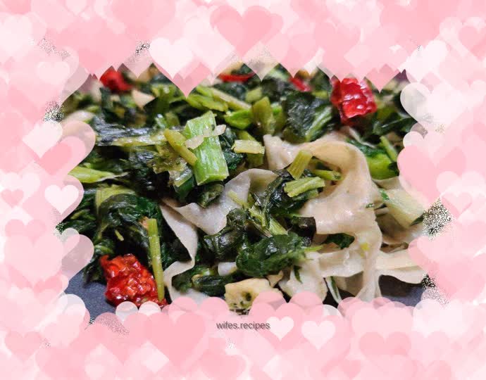 Stir-fried dried tofu skin with red snow