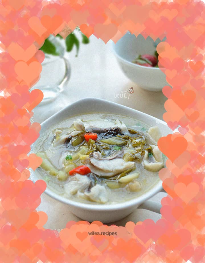 Fish with pickled pepper and pickled vegetables