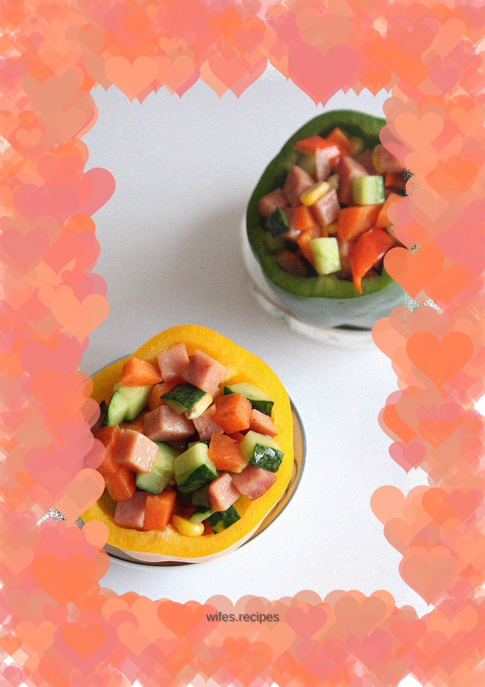 Colorful bell pepper bowl