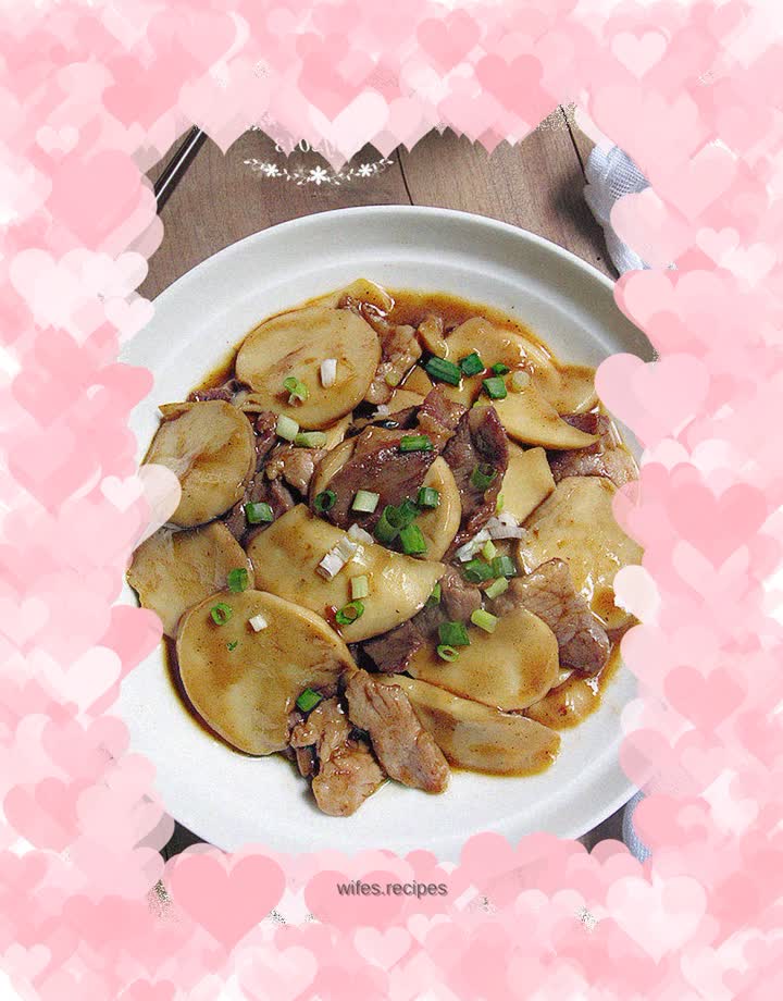 Stir-fried Pork Slices with King Oyster Mushroom