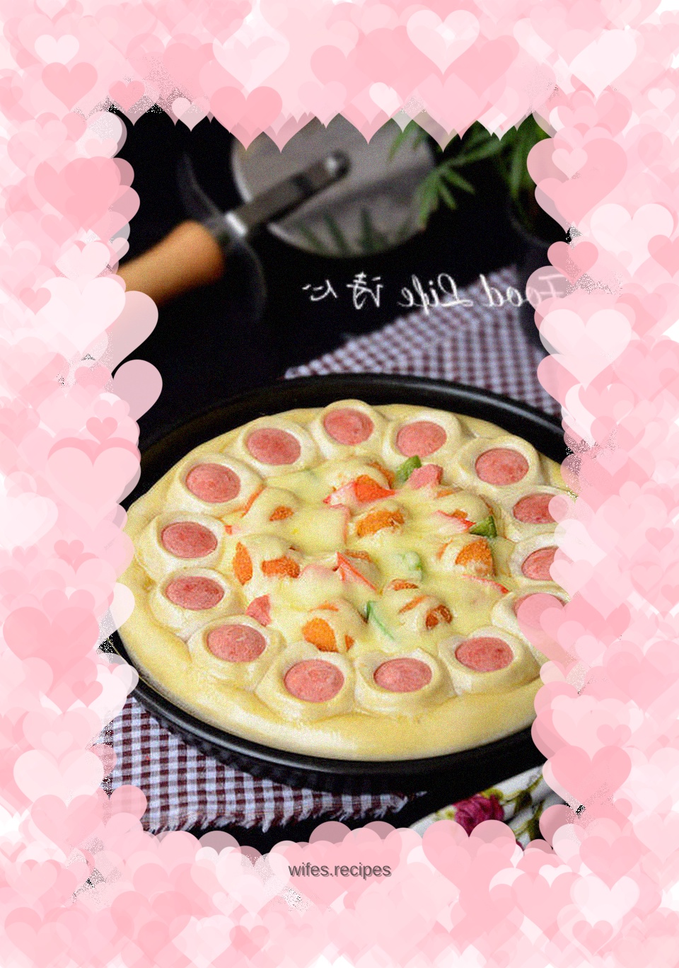 【Fried Chicken Sausage Lace Pizza】