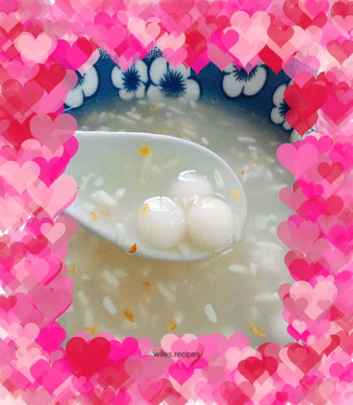 Osmanthus kudzu root rice wine rice dumpling soup