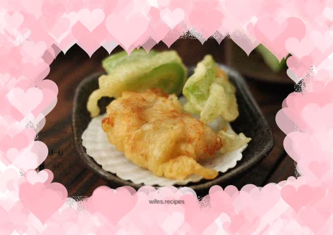 Tempura Scallops and Green Peppers