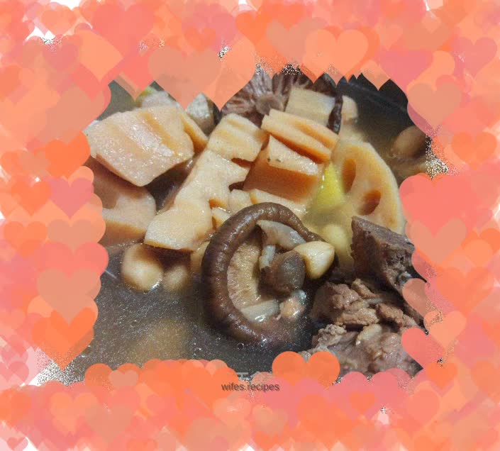 Lotus root, peanut and dragon bone soup