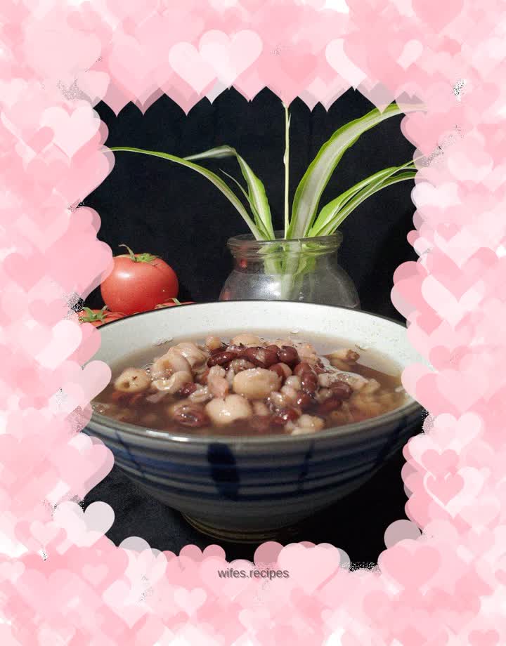 Red bean and lotus seed syrup