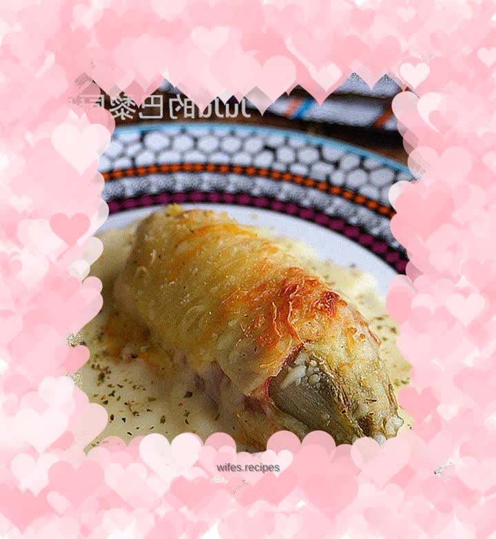 Baked chicory and ham