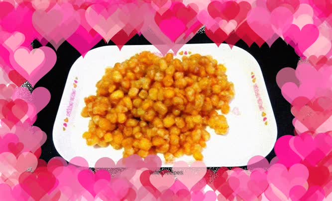 Shredded corn kernels