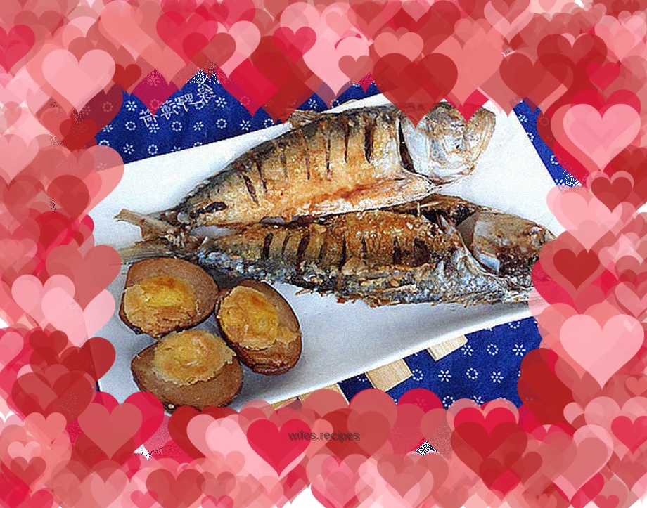 Fried herring with braised eggs