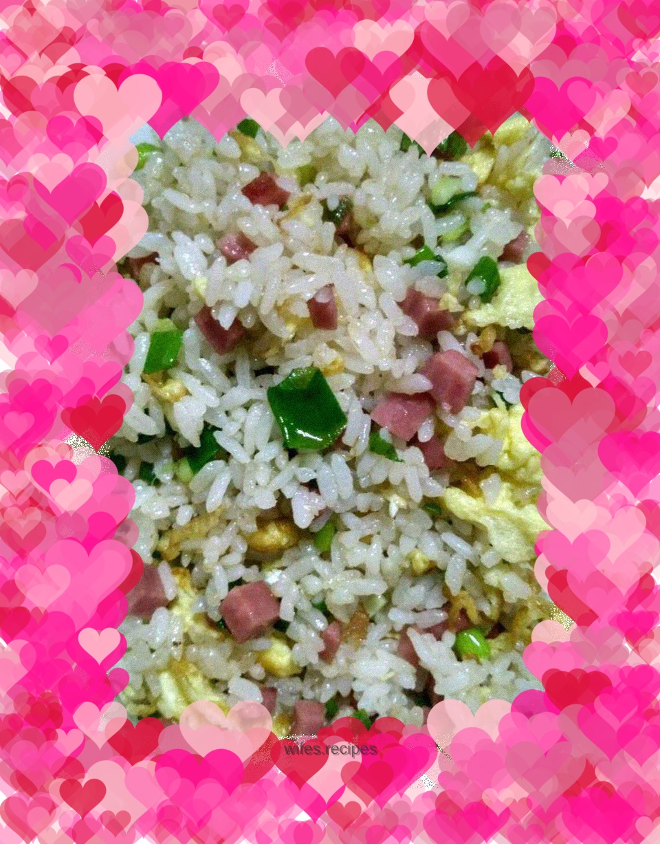 Golden ham fried rice