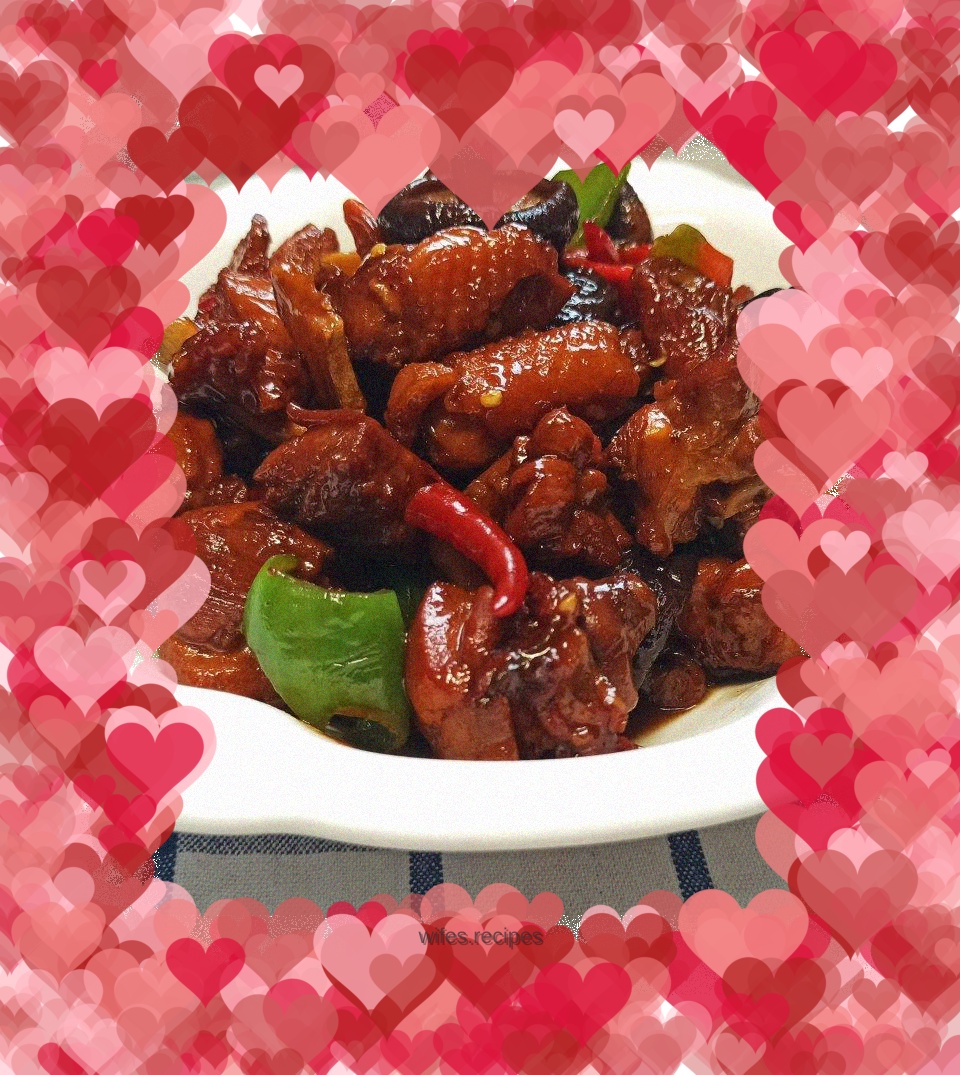 Braised Chicken Nuggets with Mushrooms